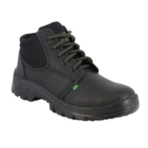 BOTINA ECOSAFETY NOBUCK PRETA C/ BICO DE PVC