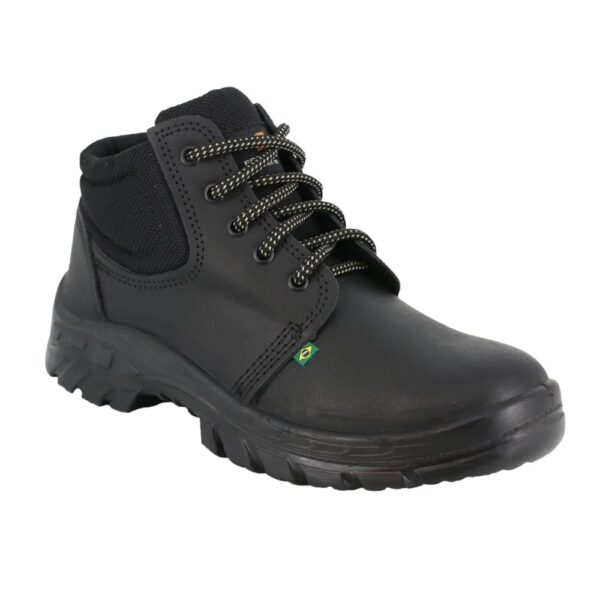 BOTINA ECOSAFETY NOBUCK PRETA C/ BICO DE PVC