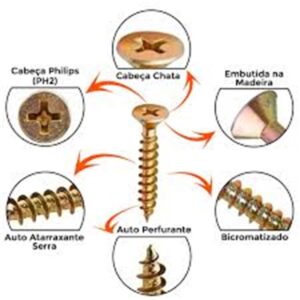 PARAFUSO JOMARCA CHIP MOV.CH 5.0 X 45