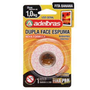 FITA DUPLA FACE 19MMX2M ESPUMA ADELBRAS