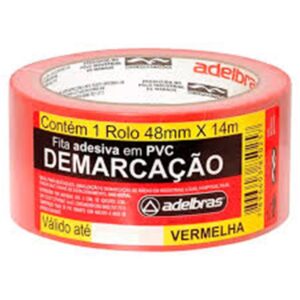FITA DEMARC.SOLO 48MMX14MT VERMELHA ADELBRAS