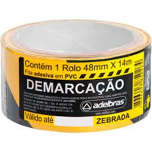 FITA DEMARC.SOLO 48MMX14MT ZEBRADA ADELBRAS