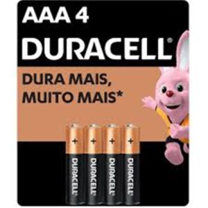 PILHA DURACELL ALCALINA  AAA C/4UN