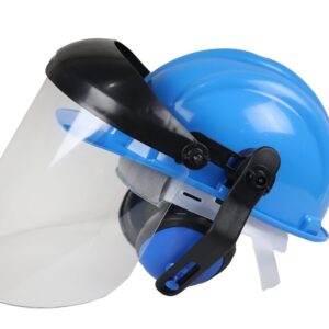 CAPACETE ACOPL.+ PROT. AUD. + PROT. ACIAL - AZ