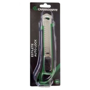 ESTILETE EMBOR. AUTO LOCK C/ 3 LÂMINAS EXTRAS