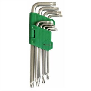 JOGO DE CHAVE HEXALOBULAR LONGA C/ 9 PEÇAS