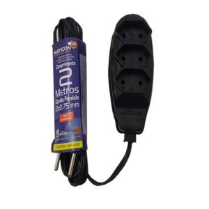 EXTENSAO NATICON TRIPLA PARALELA 2X0,75MM 2M