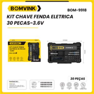 KIT CHAVE DE FENDA ELETRICA 30 PEÇAS